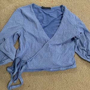 brandy Melville long sleeve wrap top - one size